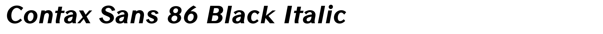 Contax Sans 86 Black Italic image